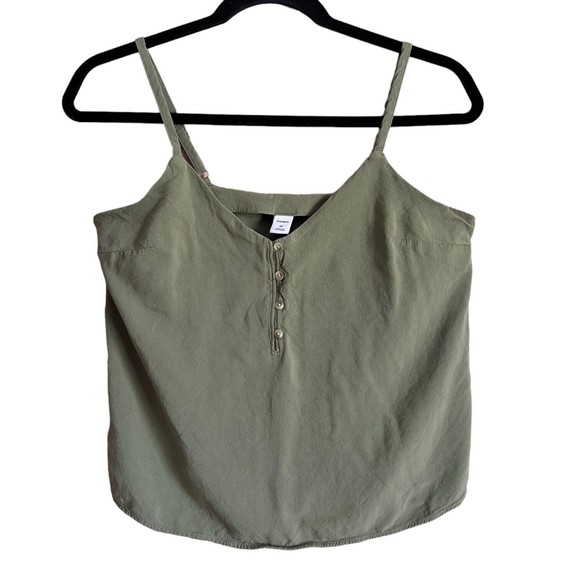 Old Navy Cami Rayon Button Top XS Sage Green Tank Women’s Blouse Extra Small - Picture 1 of 10